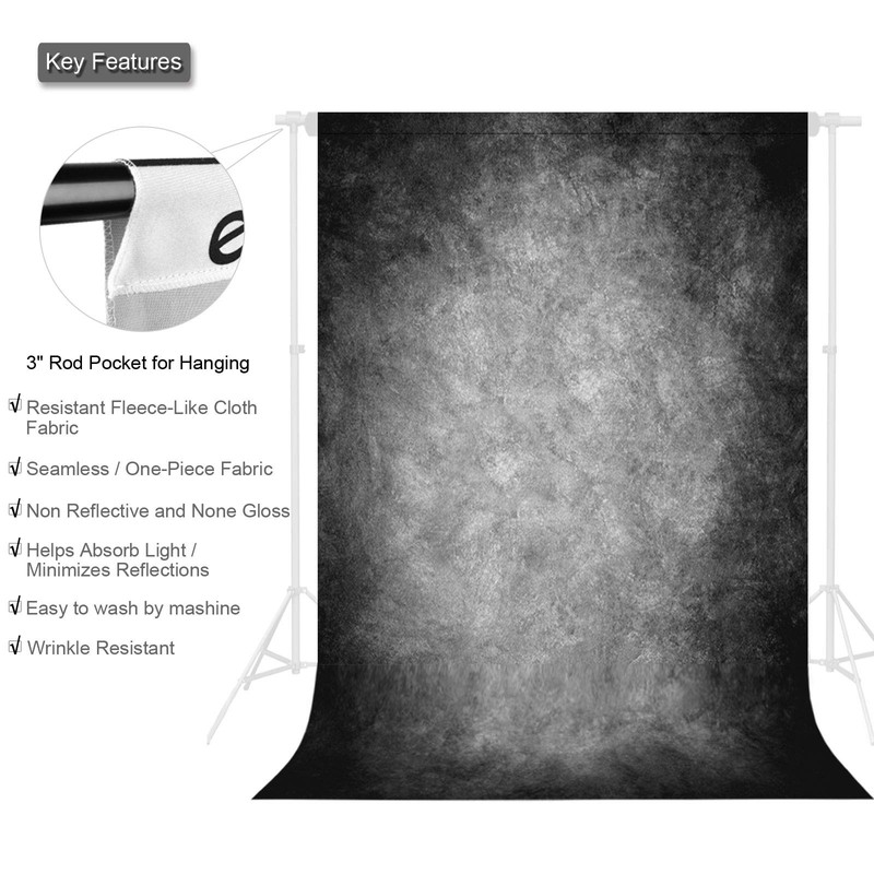 Econious Gradient Grey Portrait Backdrop - 1.5x2.2m Studio Props Photo