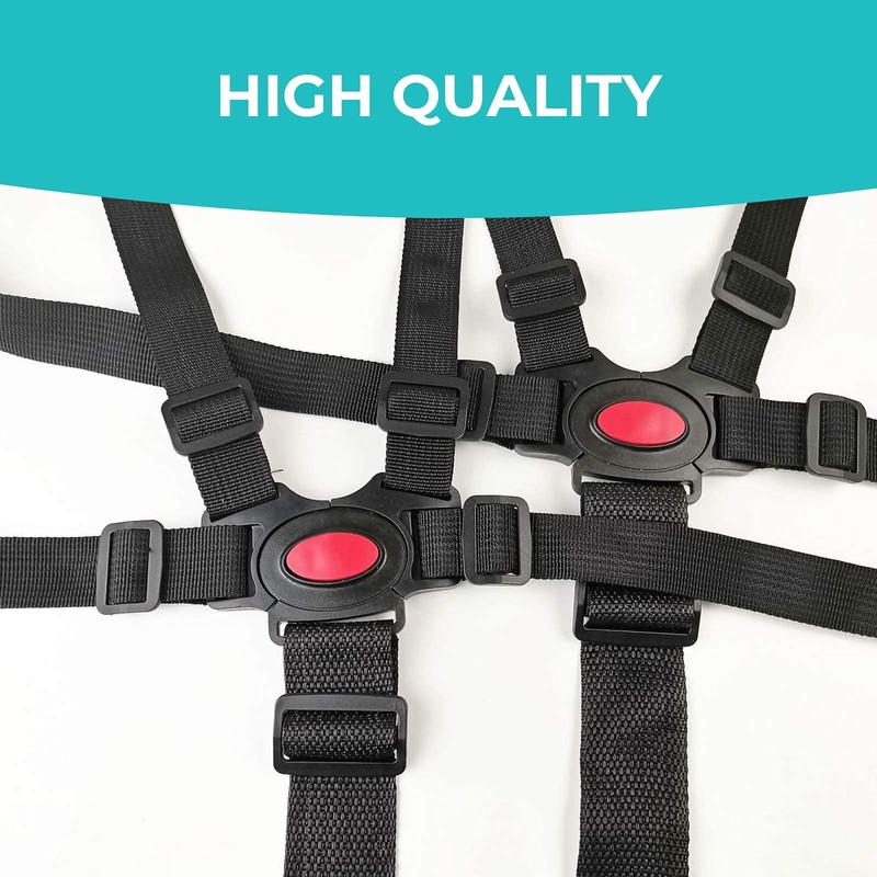 5 Point Harness Seat Belt，Adjustable Baby Seat Belt Full Protection