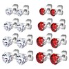 JewelrieShop Earrings for Women Studs Set Stainless Steel CZ Earing