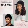 CHRSHN Hat Wigs for Women Baseball Cap With Hair Extensions