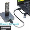 RIITOP M.2 to USB Docking Station,NVMe to USB C Reader