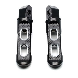 MZS Motorcycle Foot Pegs, Passenger Footpegs Rear Adjustable Wide Footrest Rest Pedal Black Hollow Compatible with Rebel 300 CMX300 2017-2024 / Rebel 500 CMX500 2017-2024