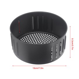 2.6L Air Fryer Replacement Basket, Universal Non-Stick Coating Air Fryer Basket with Draining Function, Drip Basket Air Fryer Accessories (19 x 9.3 cm/7.5 x 3.7 Inches)