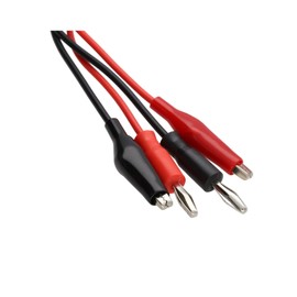 kenable Multimeter 30V 4mm Banana Plug and Crocodile Test Leads Red and Black 1.2m