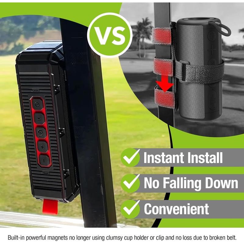 Portable Magnetic Bluetooth Golf Speaker – Wireless, Waterproof (IPX6), Shockproof,