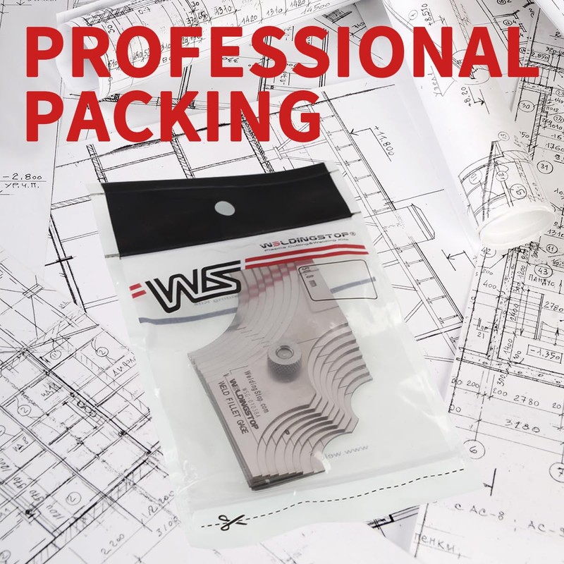 Welding Fillet Gage 8 piece set 1-1/8-2 Inch Measure tool