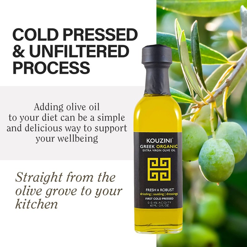 Kouzini Greek Organic 60ml 6 pack Premium Extra Virgin Olive