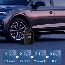 Portable Air Pump, Digital Inflator for Tires, Portable Digital Display Electric Air Pump for Car Tire Sports Equipment Motorcycle