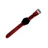 NICKSTON Red and Black Skull Crossbones Band Compatible with Pebble