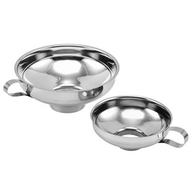 Funnel Funnel Wide Mouth Funnel Large Mouth Canning Funnel Stainless Steel Bottle Funnel for Kimchi Oil Jam Enema Kitchen Utensils Set of 2