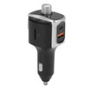Bluetooth 5.0 FM Transmitter Dual Screen Display 3 USB Ports
