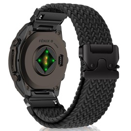 MiKoyi Nylon Bands Band for Garmin Fenix 8 43mm/Descent Mk3S/Descent Mk3Si/Garmin Fenix 7S Pro Solar/Fenix7S, 20mm Nylon Sport Strap for Fenix6S/6S Pro Stretchy Braided - Blue