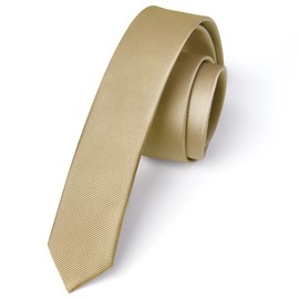Enlision Champagne Gold Tie Silk Skinny Ties For Men Solid Color Slim Necktie Classic Formal 4cm Tie For Wedding Party Business