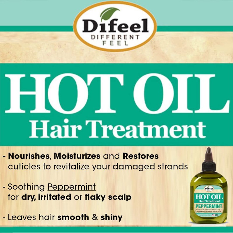 Difeel Peppermint Hot Oil Treatment for Dry, Irritated or Flaky