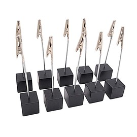 [TradeWind] Memo Clip Wire Card Stand Menu Pop Cube Set of 10 (Black)