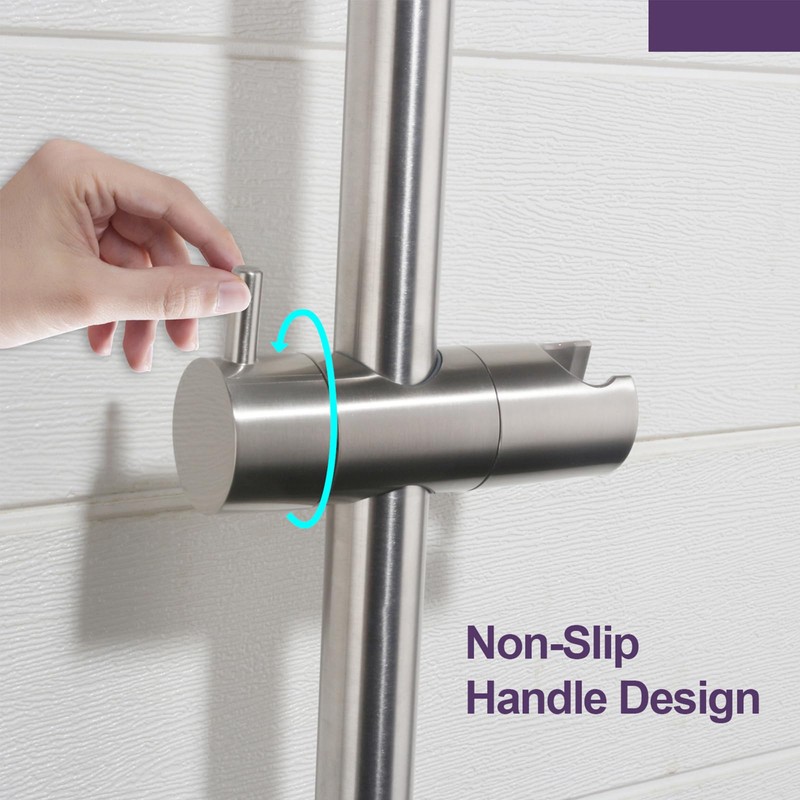 HAMOLER Wall Mount Shower Slide Bars with Handheld Shower Head