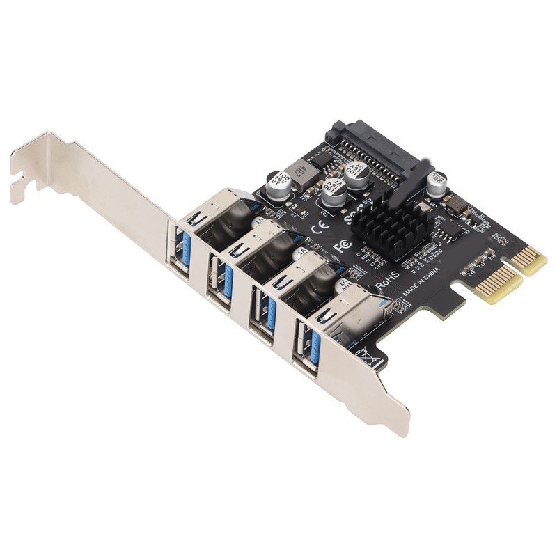 USB 3.0 PCIE Expansion Card PH64 2U/4U VL805 Chip 5Gbps