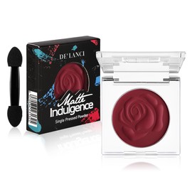 Crimson Red Matte Eye Shadow Single with Applicator - Intense, Glare and Rich Texture for Dramatic Red Smokey Eyes - Highly Pigmented, Long-Lasting, Waterproof