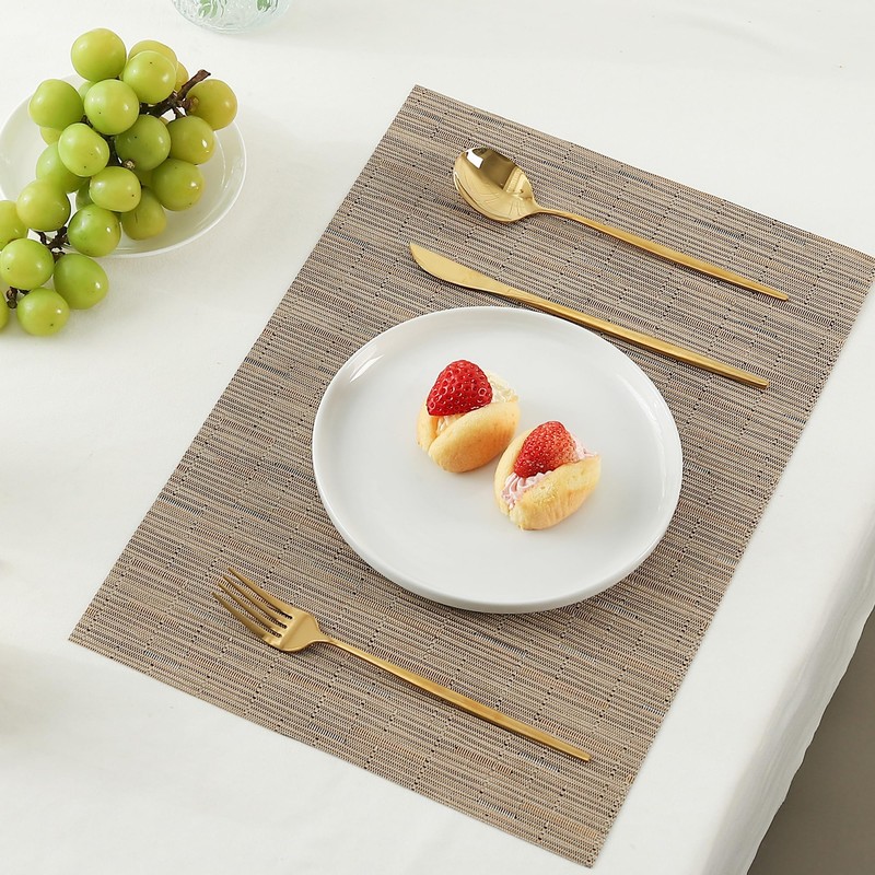 Leetaltree Light Brown Placemats Set of 4 - Heat Resistant