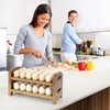 Uibyriy 2-Tier Wooden Egg Holder for 36 Eggs, Wooden Egg