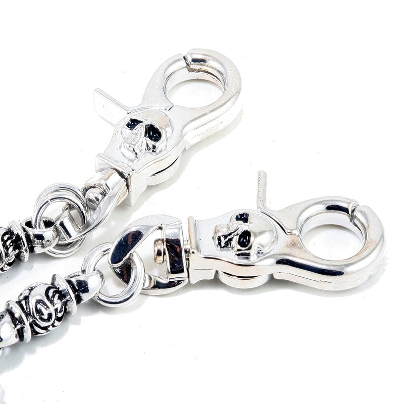 Double K Heavy Strong Biker Skull Key Jean Wallet Chain