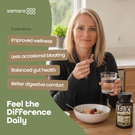 Samara 888 Leaky Gut Repair Supplement & Candida Support with Marshmallow Root, Woormwood and PAU D'Arco - Liver Cleanse Detox & Repair - Supports Gas Relief for Adults - 90 Vegan Capsules