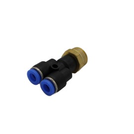 Pneumatic Y-Multiple Socket Fitting 1/2 Inch - 6 mm IQS Y-Connector T-Piece Compressed Air