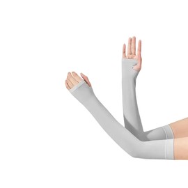 DEVENTORZ Arm Cover, Ice Silk, Non-Slip, Cool to Touch, UV Protection, UPF 50+, Women's, Men's, Summer, Cool, Sun Protection, UV Protection, Stretchy, Fit, Breathable, Sweat Absorbent, Quick Drying