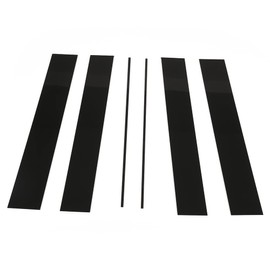 PIT66 Pillar Posts, Compatible with 2005-2010 Honda Odyssey 6pcs Set Door Trim Piano Cover Kit