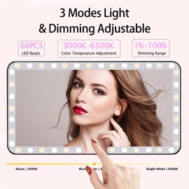 Car Sun Visor Vanity Mirror, Makeup Mirror with Dimmable Touch Screen,Universal for Car SUV（2 Pcs）
