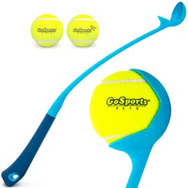 GoSports Pets 24 Inch Dog Ball Launcher - Ergonomic Tennis Ball Thrower for Dogs 20+ lbs - Includes Tosser and (2) 2.5 Inch Balls for Fetch