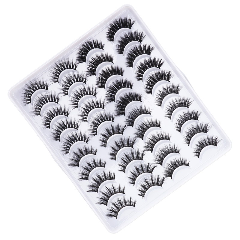 20 Pairs 6D False Eyelashes 4 Styles Long Thick Semi