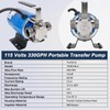 Pump with Hose, 115V 1/10HP 330GPH Power Water Pump Transfer