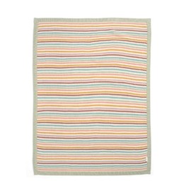 Mamas & Papas Small Knitted Blanket - Multi Coloured Stripe