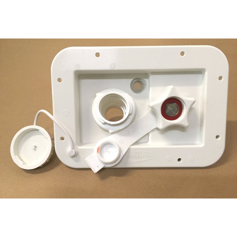 Valterra White Gravity City Water Fill Dish Check Valve RV