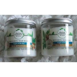Herbal Essences **2** HERBAL ESSENCES REPAIRING HAIR MASK ARGAN OIL & ALOE REAL BOTANICAL Ea 8oz