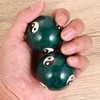 Healifty 1 Pair Jade Massage Balls Chinese Tai Chi Pattern