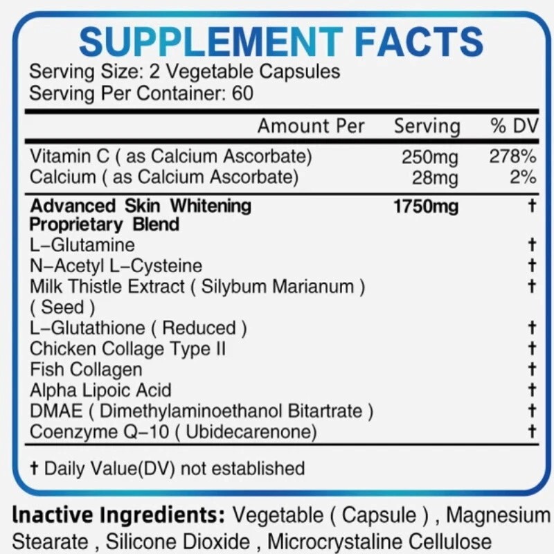Daitea Glutathione Supplement Skin Anti Agin Acne Scar Dark Spot