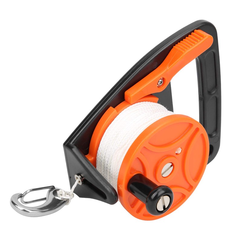wosume Diving Line Wheel, with Handle White 150 ft Dive