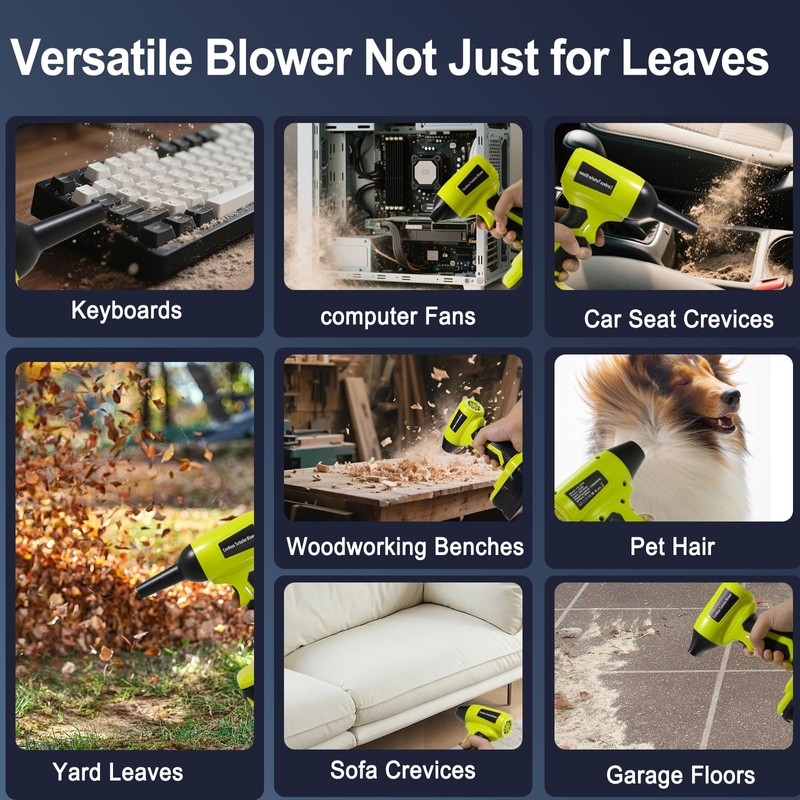 2026 Brushless Leaf Blower Cordless for Ryobi 18V Battery, Lightweight