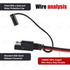 10.17FT Battery Clip-on Alligator Clamps to SAE Connector, 14AWG Crocodile