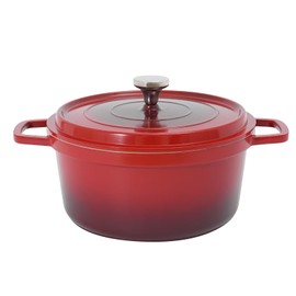 JAYGOVAN 5 QT Dutch Oven Pot with Lid, Cast Iron Dutch Oven with Dual Handles Cast Aluminum Cooking Pot Non-stick Enamel Coated Cookware for Bread Baking, Cooking (Red)