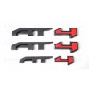 Auto Grill Door Rear Gloss Black Red AT4 Sierra OVERLAY