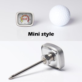 KT THERMO Grill Thermometer Grill Pit Replacement Thermometer Barbecue Charcoal Smoker Temperature Gauge for BBQ Meat Cooking Lamb Beef, Stainless Steel Temp Gauge, Small Oven Accessories（White）