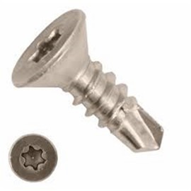 Drilling Screws 3.9 x 25 mm Stainless Steel A2 with Countersunk Head Self-Tapping DIN 7504 O TX 15 Pack of 200