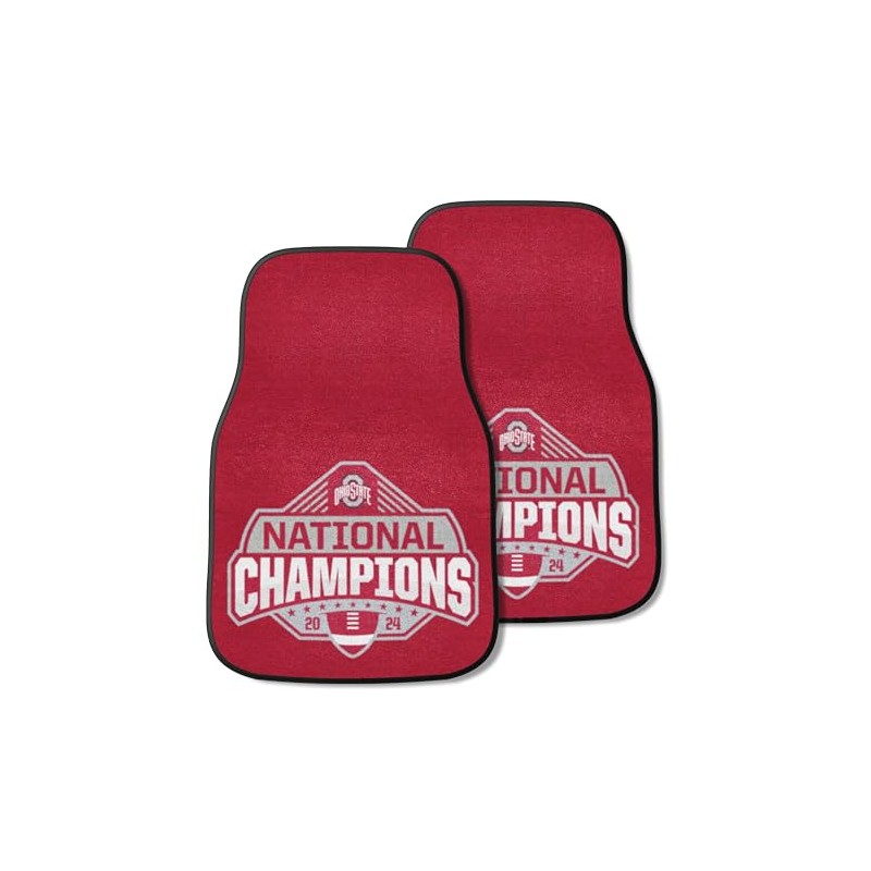 FANMATS 2024-25 College Football Champions Ohio State Carpet Car Mats
