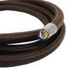 3 m Textile Cable Brown Plain Colours 3 x 0.75