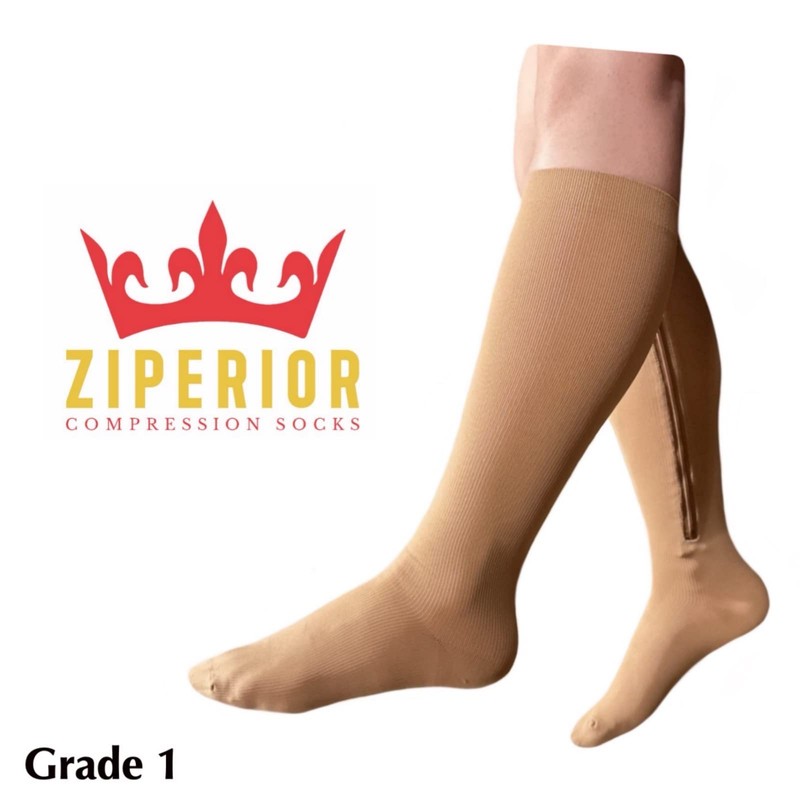 Ziperior Calcetines con cierre de cierre de 15 a 20