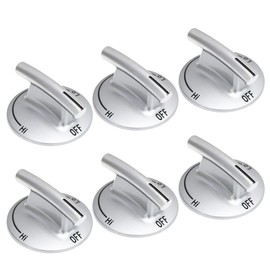 Upgrade 7733P410-60 Surface Burner Knobs Compatible with May-tag/Jenn-Air/Kitchen-Aid/Whirlpool Gas Cooktop Stove, Control Knob Replacement Part 74007733, AP5668987, PS2375871, AP6011505-6 Pack