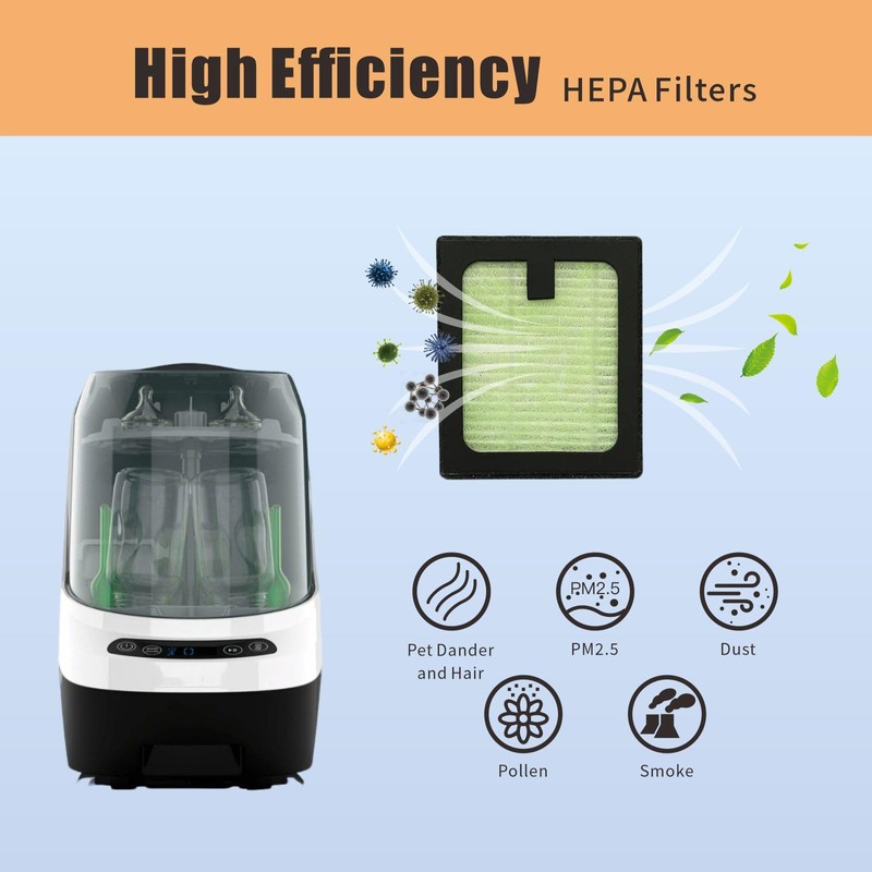 4 Pack HEPA Filter Replacement for Baby Brezza Baby Bottle
